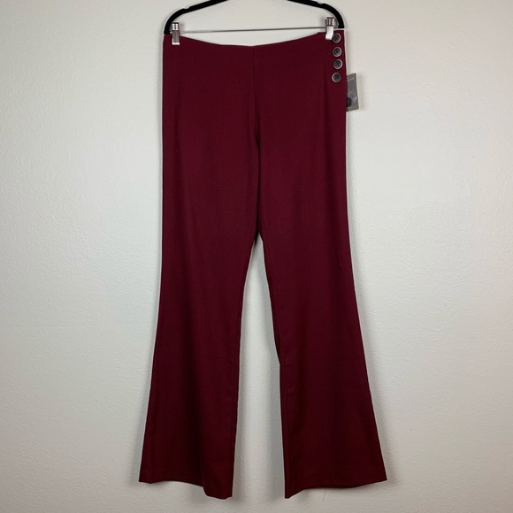 NWT Anthropologie Elevenese Red Sailor Brighton Flare Pants - Picture 2 of 7